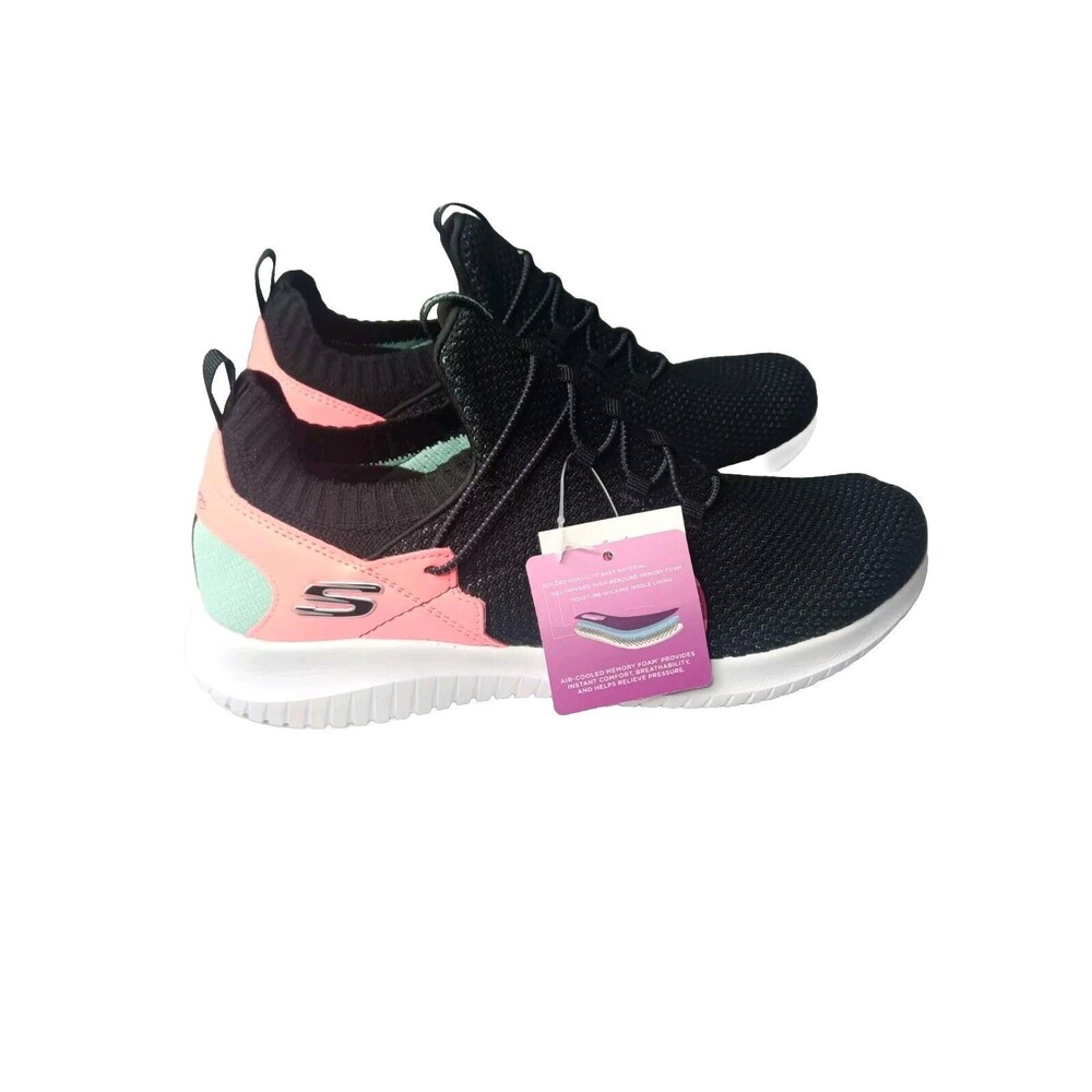 Skechers Shoes Women' Size 8 Trainers Ultra Flex-More Tranquility Black Mint